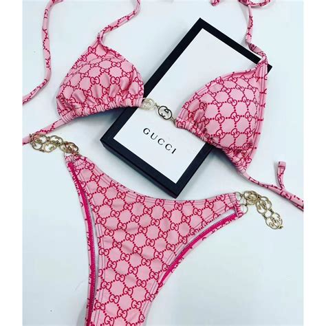 gucci swimsuit pink|Gucci pink suit.